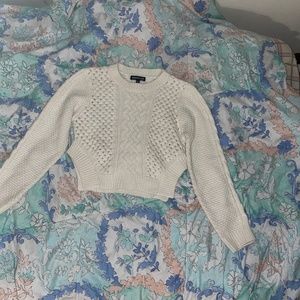 Rehab Lab High Necked Woolen Cropped Sweater